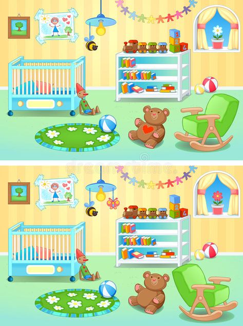 Find Out The Difference, Find 5 Differences, Spot The Difference Printable, Spot The Difference Kids, Find The Difference Pictures, Spot The Difference Puzzle, Find The Differences Games, Find The Hidden Objects, Spot The Difference Games