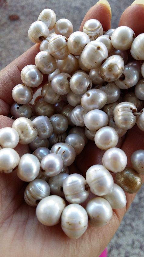 Genuine Rare Antique Natural Pearls Necklace by StBrigidsAlterations on Etsy Ruby Necklace Designs, Natural Pearl Necklace, Pearls Necklace, Jade Bangle, Ruby Necklace, Real Pearls, Pearl Size, Tahiti, Natural Pearls