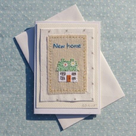 Moving To A New Home, New Home Card, Home Card, Fabric Cards, Busy Day, New Baby Cards, Handmade Greetings, House Of Cards, Best Wishes