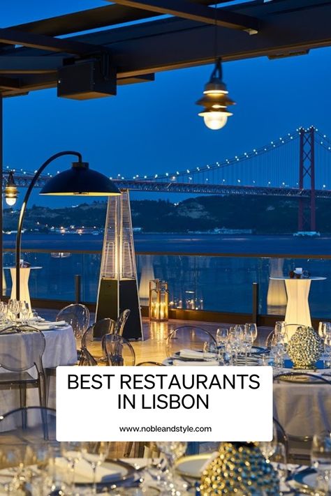 If you are looking for a dinner with a special view in Lisbon, don't miss Sud Lisboa! 
Check our full list of the best resturants in this wonderful city.
#Lisbon #sudlisboa #nobleandstyle Lisbon Restaurants With A View, Restaurants Lisbon, Lisbon Restaurants, Lisbon Restaurant, Tapas Restaurant, Portuguese Cuisine, Dinner Restaurants, Michelin Guide, Michelin Star Restaurant