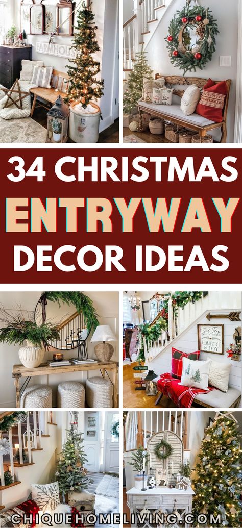 Are you looking to step up your decor game and wow your guests this holiday season? Discover our curated Christmas entryway decor ideas that will transform your entryway into a festive retreat! Christmas Foyer Tables, Foyer Table Christmas Decorating Ideas, Entryway Table Christmas Decor Ideas, Entry Christmas Decor Entryway, Christmas Decor Ideas Entry Way, Entry Way Christmas Decor, Entry Table Christmas Decor Ideas, Christmas Console Table Decor, Christmas Entryway Table Decor