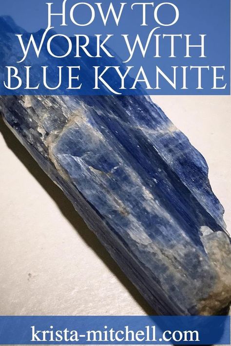 Kyanite Meaning, Crystals Energy, Rock Tumbling, Crystal Work, Kyanite Crystal, Crystals Healing Properties, Spiritual Crystals, Crystals Healing, Crystal Therapy