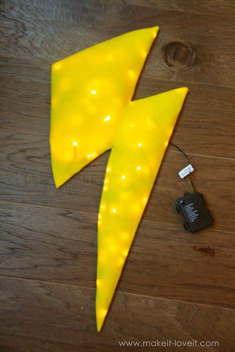 Lightning Bolt Halloween Costume, Lightning Costume Diy, Storm Cloud Costume, Lightning Bolt Costume, Lightning Costume, Strong Man Costume, Sunshine Costume, Concert Costumes, Weather Costumes