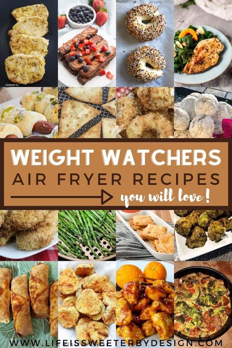 This huge list of Weight Watchers air fryer recipes covers everything from appetizers to desserts. The air fryer is great for weight loss. #airfryer #ww #weightwatchers via @sweeterbydesign Ww Airfryer Recipes, Weight Watcher Air Fryer Recipes Healthy, Ww Recipes With Points 2024, Ww Air Fryer Recipes With Points, Ww Recipes 2024, Bariatric Air Fryer Recipes, Ww Recipes With Points 2023, Air Fryer Recipes Weight Watchers, Weight Watchers Air Fryer Recipes