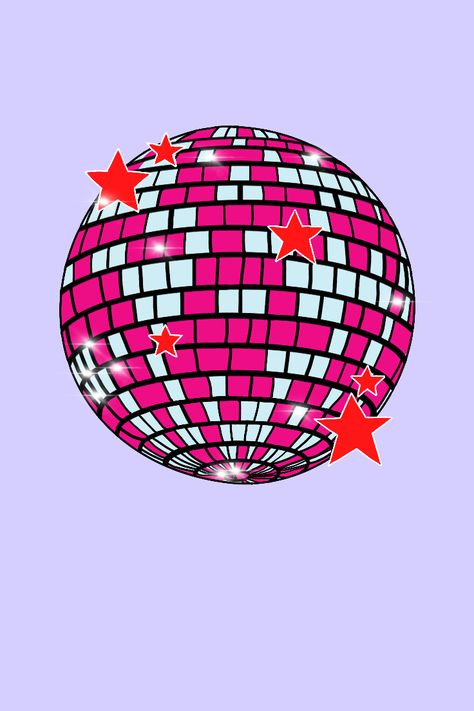 Preppy Wallpaper Disco Ball, Wallpaper Disco Ball, Pink Disco Wallpaper Aesthetic, Hustle Logo, Cherry Disco Ball Wallpaper, Disco Ball Design Illustration, Pink Disco Ball Background, Disco Tshirt, Quotes Rainbow