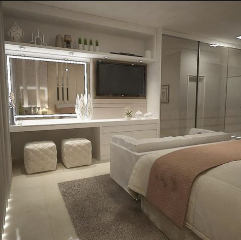 Mirrors Bedroom, Big Mirrors, Big Bedrooms, Luxury Bedroom Master, Teen Bedroom Decor, Girl Bedroom Decor, Room Design Bedroom, Stylish Bedroom, Master Bedrooms Decor