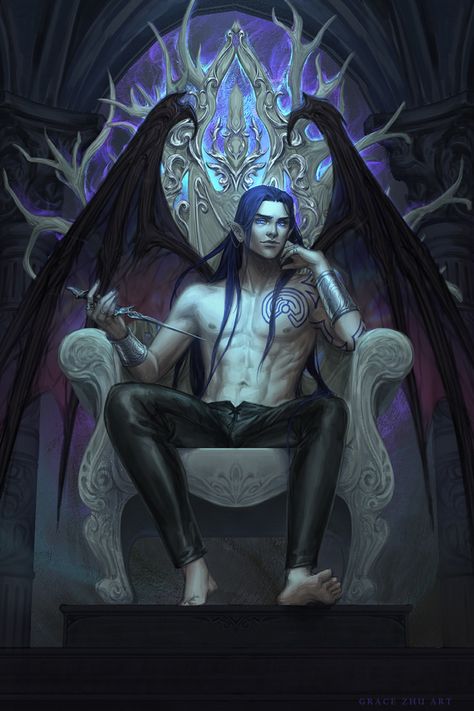 Unseelie Prince, Fae Aesthetic, Dark Gothic Art, Advanced Dungeons And Dragons, Heroes Book, Cover Illustration, Black Anime Characters, Fantasy Male, High Fantasy