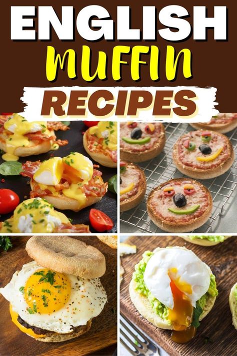 These English muffin recipes will totally change your sandwich game. From tuna melts to huevos rancheros to pizza, you might never go back to regular bread again. Toppings For English Muffins, English Muffin Dessert, Breakfast With English Muffins, What To Do With English Muffins, English Muffin Lunch Ideas, Recipes With English Muffins, Healthy English Muffin Recipe, English Muffin Breakfast Ideas, English Muffin Recipe Ideas