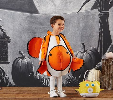 Pin for Later: 169 Warm Halloween Costume Ideas That Won't Leave Your Kids Freezing Clown Fish Costume Pottery Barn Kids Clown Fish ($69) Angler Fish Costume, Warm Halloween Costumes, Nemo Costume, Warm Halloween, Fish Costume, Costume Toddler, Pb Kids, Costume Fashion, Angler Fish