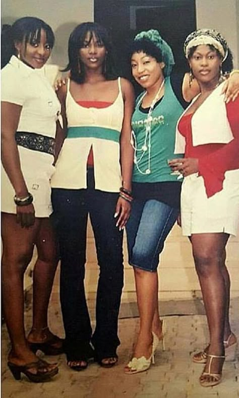 Nigerian Y2k, Jubilee Outfit, Y2k Nollywood, Nollywood Y2k, Rita Dominic, Ini Edo, Genevieve Nnaji, 2000s Looks, Nigerian Outfits