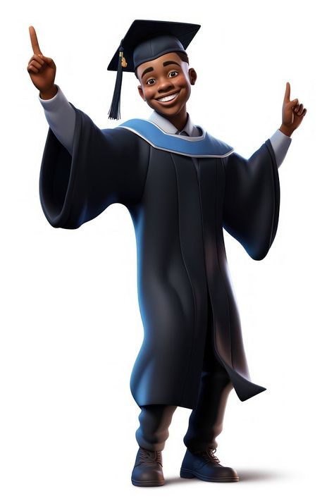 Student graduation cartoon white background. | Premium Photo Illustration - rawpixel Cartoon Graduation Pictures, Graduation Cartoon, Student Cartoon, Photo To Cartoon, 3d Cartoon, Graduation Pictures, Cartoon Images, 3d Rendering, 3d Illustration