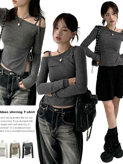 #FashionFails #StyleBlunders #WardrobeWoes #FashionOops #StyleSlipUps #FashionFauxPas #OutfitErrors #FashionDisasters #StyleMishaps #WardrobeFails Shein Acubi Outfit, Ulzzang Casual Outfits, Acubi School Outfits, Dark Acubi Fashion, Acubi Outfit Ideas For School, Outfit Ideas Acubi, Acubi Outfits Ideas, Acubi Tops, Clothes Acubi