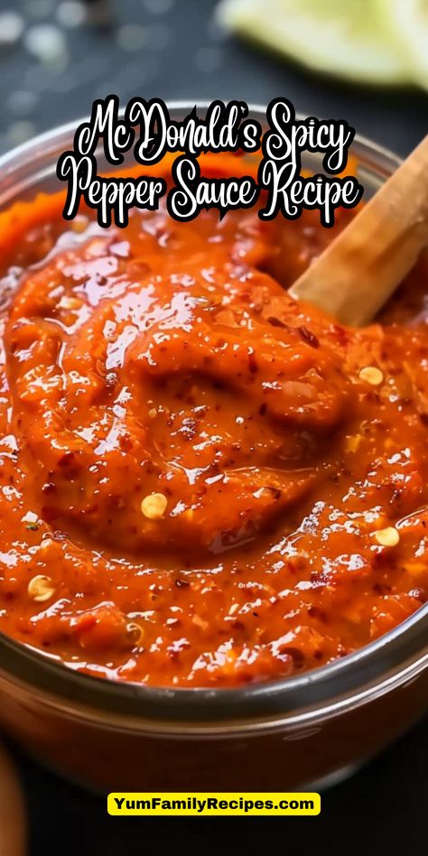 Recreate McDonald's Spicy Pepper Sauce at home with this easy recipe! This creamy, tangy, and fiery sauce is made with Hungarian-inspired flavors, featuring hot paprika, mustard, and chili for the perfect balance of heat and zest. Pepper Sauce Recipe, Pickled Jalapeño, Pickling Jalapenos, Pepper Sauce, Chicken Sandwich, Cayenne Peppers, Smoked Paprika, Sauce Recipe, Family Recipes