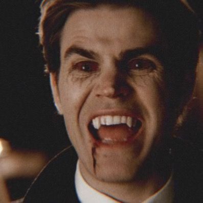 The Vampire Diaries Vampire Face, Stefan Vampire, Tvd Boys, Tvdu Aesthetic, Vampire Face, Paul Wesley Vampire Diaries, Tvd Cast, Male Vampire, Dramione Fan Art