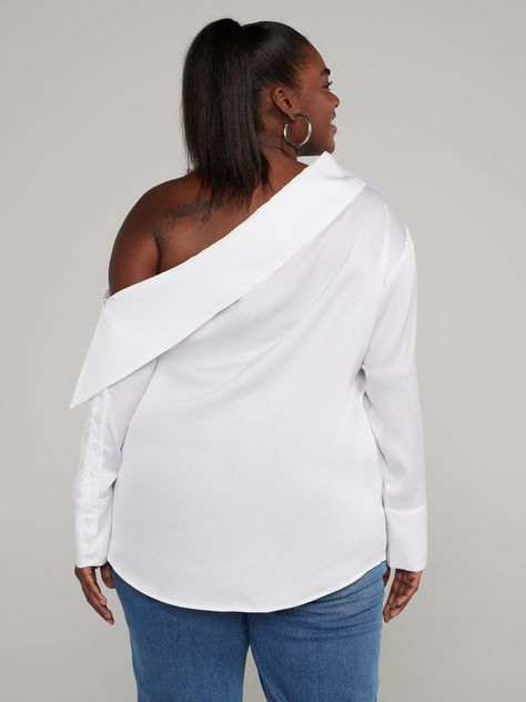 Plus size white outfit