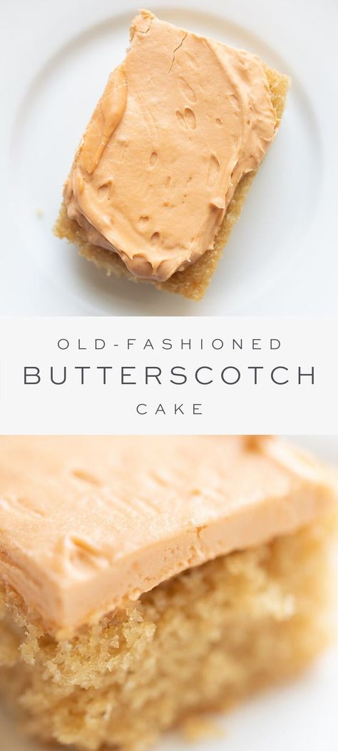 Butterscotch Cake Recipe, Butterscotch Frosting, Butterscotch Recipes, Butterscotch Cake, Julie Blanner, Sheet Cake Recipes, Cupcake Cake, Jelly Roll, Food Cakes