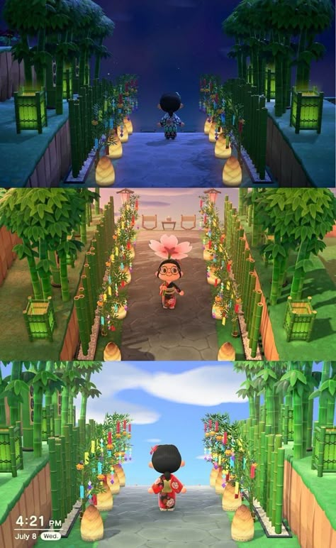 Acnh China Town Ideas, Studio Ghibli Island Animal Crossing, Acnh Japanese Forest, Animal Crossing Chinese Design, Acnh Japanese Island Ideas, Acnh Shrine Ideas, Acnh Japanese House Exterior, Animal Crossing Japanese Entrance, Animal Crossing Entrance Ideas Japan