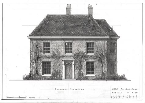 New house in Hampshire - ADAM Architecture Farmhouse Drawing, Adam Architecture, Winchester Hampshire, New House Design, New Farmhouse, Hand Drawings, Plan Drawing, Private Home, Home Luxury