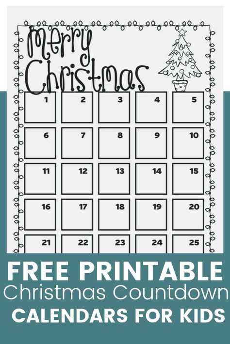 This FREE Printable Christmas Countdown Calendar is blank, so it can be used a variety of ways. Download yours today and start planning! #freehomeschooldeals #fhdhomeschoolers #Christmas #Advent Christmas Countdown Printable, Countdown Calendar Printable, Xmas Countdown, Free Calendar Template, Printable Advent Calendar, Christmas Countdown Calendar, Advent Calendars For Kids, Blank Calendar Template, Christmas Calendar