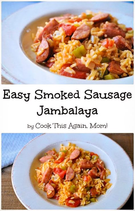 Anna Nails, Sausage Jambalaya Recipe, Jambalaya Recipe Easy, Sausage Jambalaya, Smoked Sausage Recipes, Sausage Dinner, Cajun Food, Sausage Dishes, Jambalaya Recipe