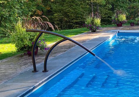 Coolest Modern 3 Bend Pool Handrail, Diving Boards, Water Cooling, Salt And Water, Water Flow, Pool Slides, Railing, Spa Pool, Water Features