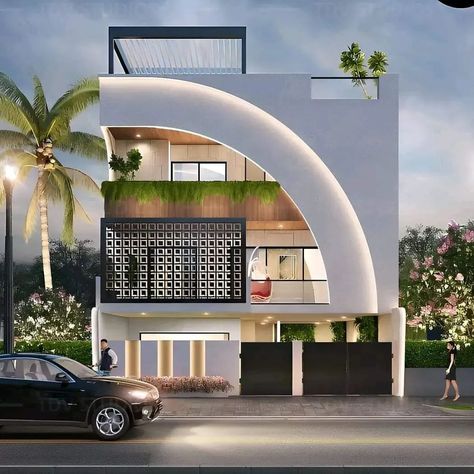 Beautiful and Modern House Design Inspiration and Visualization | Spectra Dream Home. • *#SpectraDreamHome* Build your Dreams • #HomeDesign #HousePlan #HomeDecore #FloorPlans #Construction #interiors #3D #elevation #architecture #facade #exterior #frontelevation #arch #3Ddesign #3Delevation #Design #FYP #exteriordesin #interiordesign #fitout #تصميم_خارجي #تصميم_داخلي #تنفيذ . Balcony Elevation Design, Elevation Architecture, House Design Inspiration, Architecture Facade, 3d Elevation, Swimming Pool Construction, Duplex Design, Building Elevation, Dream Life House