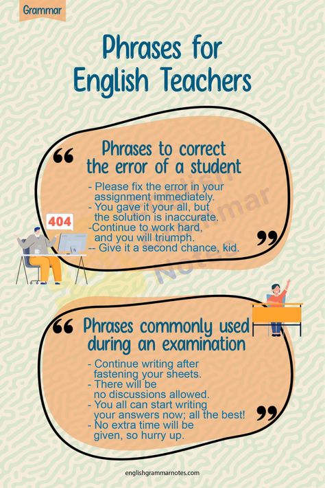 Classroom Phrases English, Classroom Phrases, Classroom English, English Primary School, English Desk, Grammar Notes, English Grammar Notes, English Knowledge, Study Stuff