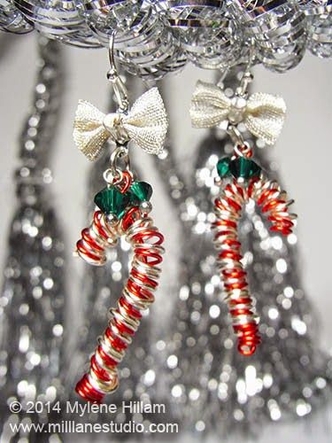 Candy Cane Earrings, Christmas Jewelry Diy, Beading Patterns Free, Christmas Bead, Diy Candy, Holiday Earring, Jewelry Christmas, Making Tools, Holiday Jewelry