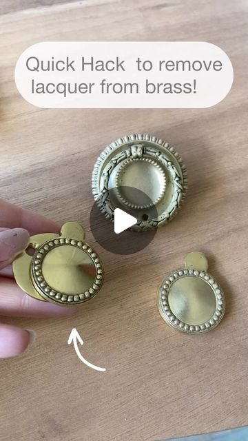 Ashley Krug on Instagram: "⚡️Save this post for later! ⚡️ This is such a fun and easy method to remove the lacquer from new brass! I don’t know about you but I love that pale just polished raw brass look 😍 We had to match new brass with old original brass for a clients piece and this method was perfect! ⚡️follow for more furniture refinishing tips or join our subscription for beginners!! #brasshardware #furniturerefinishing #furnitureflippin #furnituredesign #toowoomba" Brass Hardware, I Don T Know, Refinishing Furniture, Raw Brass, Furniture Diy, Furniture Design, Brass, The Originals