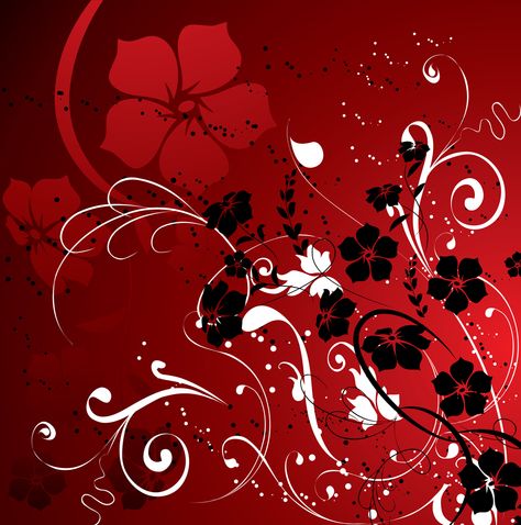 Red Black Flowers 2000s Background, White Flower Wallpaper, 2000s Wallpaper, Girly Graphics, Y2k Background, Iphone Wallpaper Themes, Animation Background, Cool Backgrounds, Pics Art