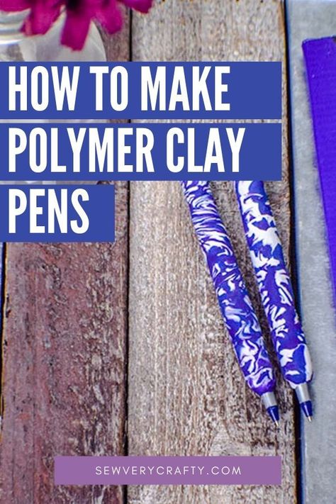 Make these beautiful polymer clay pens simply and easily following this step-by-step tutorial.  You can make your pens as colorful as you like using this method and some polymer clay that you can get at any craft store.  This is a fun and functional project so give this one a try. Polymer Clay Pens Tutorial, Polymer Clay Pen Toppers, Polymer Clay Canes Step By Step, Clay Pens, Pen Tutorial, Polymer Clay Pens, Pen Projects, Clay Pen, Bake Clay