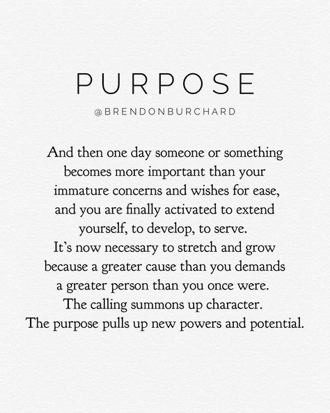 Brendon Burchard Quotes, Can I Get An Amen, Purpose Quotes, Brendon Burchard, Thursday Motivation, Touching Quotes, Positive Psychology, Samar, Greater Than