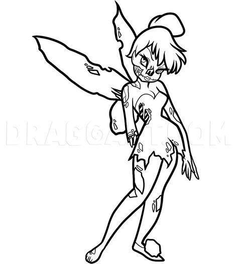 Zombie Disney Princess, Disney Princess Zombie, Dark Disney Tattoo, Tinkerbell Coloring Pages, Dark Disney Art, Scary Coloring Pages, Zombie Drawings, Witch Coloring Pages, Disney Princess Coloring Pages