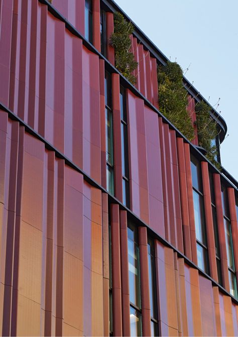 glazed terracotta tiles - varying profiles - South Molton Street Building - Oxford St, London - DSDHA Street Building, Metal Facade, Facade Material, Facade Cladding, Mix Use Building, Hunter Douglas, Building Facade, Building Exterior, Facade Architecture