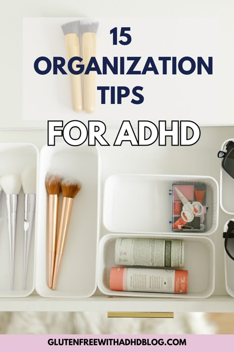 Discover the top 15 organization tools specifically for ADHD. Boost productivity and regain control with these tools and tips! #Adhd #adhdlifehack Organizing Gadgets, Minimalism Organization, Productivity Organization, Minimal Closet, Organized Spaces, Simply Organized, Small House Organization, Decluttering Inspiration, House Organization