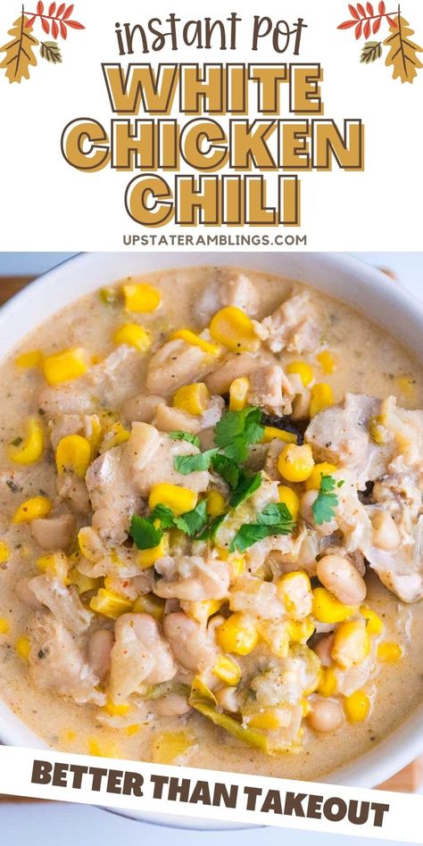 Instapot White Chicken Chilli, Chicken In Instant Pot Recipes, Insta Pot White Chicken Chili, White Chicken Chili Instapot, Easy Instapot Chicken Recipes, Rotisserie Chicken Instant Pot, White Chicken Chili Creamy, White Chicken Chili Instant Pot, Chicken Chili Instant Pot