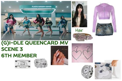 (G)I-dle Queencard 6th Member outfit ideas | Outfit MV Queencard (g)i-dle Outfit, Gidle 6th Member Outfits, Gidle Outfit, Dr. K, Chanel White, Ideas Outfit, Outfit Maker, Outfit Shoplook, Kpop Outfits