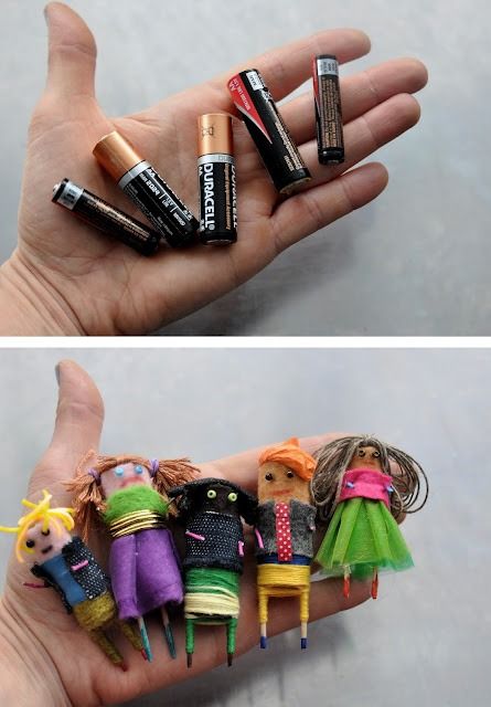 Worry dolls (made of old batteries) 5+ | mamaisdreaming.blogspot.co.uk Worry Dolls Diy, Kids Activity Ideas, Mens Bracelet Diy, Memory Jar, Toilet Paper Tube, Ice Cream Theme, 31 Gifts, Champagne Corks, Dolls Diy