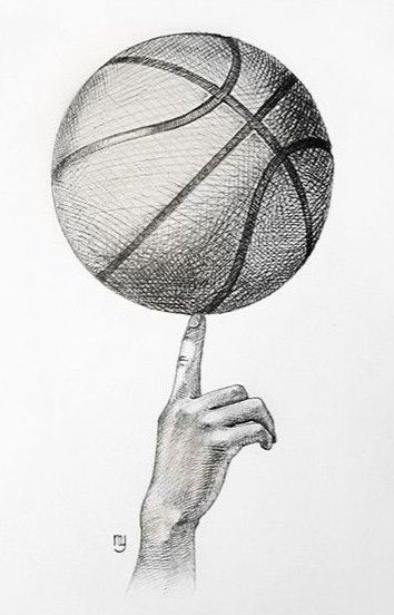 Basketball Line Art, Basketball Drawings Easy, Basketball Drawing Ideas, Basketball Painting Ideas On Canvas, Virat Kohli Band Tattoo, Drawing Ideas Basketball, Basketball Art Draw, Basketball Drawings Sketches, Basketball Sketch