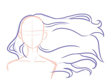 — do you have any advice for drawing hair? Drawing Hair Tutorial, Výtvarné Reference, Siluete Umane, Hair Sketch, Gambar Figur, Drawing Templates, Anime Drawings Tutorials, Art Poses, Art Tutorials Drawing