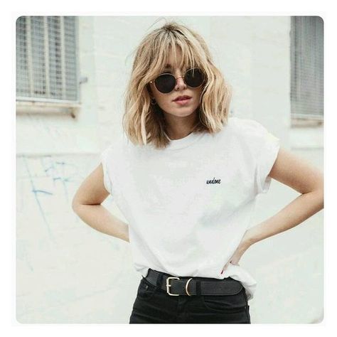 CFH Care For Hair on Instagram: “Short wavy bob with bangs!... ❤ liked on Polyvore featuring accessories, hair accessories and short hair accessories Short Wavy Bob With Bangs, Wavy Bob With Bangs, Blonde Hair With Fringe, Short Hair Fringe, Short Haircuts With Bangs, Short Wavy Bob, Blonde Bangs, Blonde Hair With Bangs, Wavy Bob Hairstyles