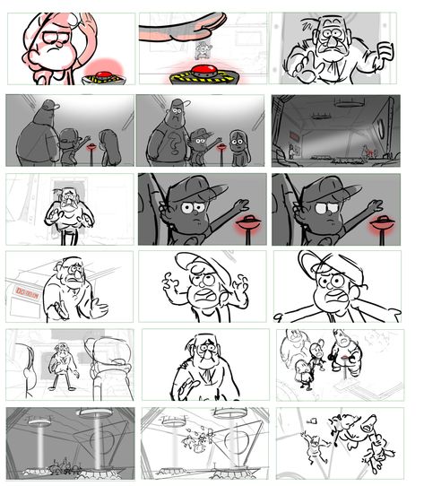 Gravi-Team Falls Dynamic Storyboard, Gravity Falls Storyboard, Gravity Falls Concept Art, Storyboard Background, Storyboard Composition, Cartoon Storyboard, Disney Storyboard, Storyboard Inspiration, Storyboard Examples