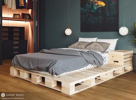 Twin Pallet Bed, Decorate Bed, Pallet Platform, Pallet Bed Frame Diy, Wooden Pallet Beds, Twin Size Mattress, Wood Pallet Beds, Pallet Bed Frames, Pallet Bed Frame