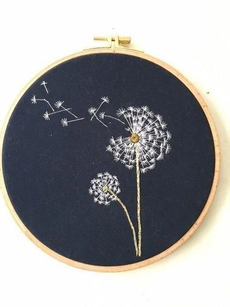 Embroidery Hoop Nursery, Sulaman Pita, Crewel Embroidery Patterns, Home Handmade, Art Embroidery, Pola Sulam, Simple Embroidery, 자수 디자인, Crewel Embroidery