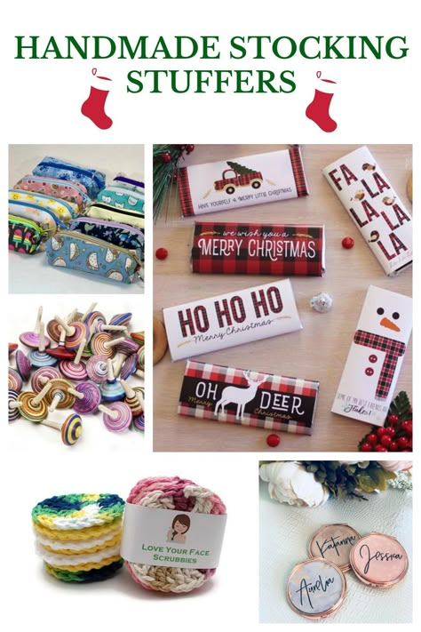 Handmade Stocking Stuffers to inspire your Holiday Crafting! Handmade Stocking Stuffers, Homemade Stocking Stuffers, Cheap Stocking Stuffers, Stocking Stuffers For Adults, Stocking Stuffers For Teens, Diy Stocking Stuffers, Stocking Stuffers For Girls, Diy Stockings, Unique Stocking Stuffers