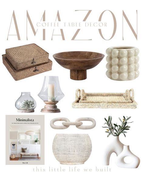 Amazon coffee table decor! Amazon, Amazon home, home decor, seasonal decor, home favorites, Amazon favorites, home inspo, home improvement Follow my shop @thislittlelifewebuilt on the @shop.LTK app to shop this post and get my exclusive app-only content! #liketkit #LTKstyletip #LTKhome #LTKSeasonal @shop.ltk https://liketk.it/4fxe9 Amazon Coffee Table Decor, Amazon Influencer Home Decor, Hipster Room Decor, Tumblr Rooms, Amazon Coffee, Amazon Decor, Amazon Favorites, Coffee Table Decor, Little Life