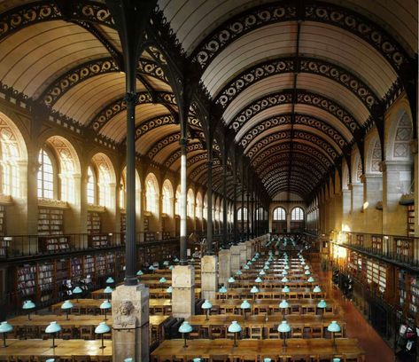 Photos: Explore the amazing ancient and modern libraries of the world Henri Labrouste, St Genevieve, Library Pictures, Beautiful Library, Library Architecture, City Library, Modern Library, Architectural Photographers, World Photo