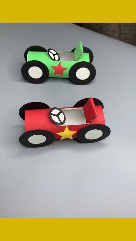 Cars Preschool, Transportation Crafts, Kraf Kertas, Hand Crafts For Kids, Diy Crafts For Kids Easy, Fun Easy Crafts, Toddler Learning Activities, Paper Crafts Diy Tutorials, Paper Crafts For Kids