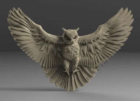 3d Router, Flying Owl, Rhino 3d, Stl File Format, 3d Cnc, Hand Building, Paper Birds, Slab Pottery, Ceramic Ideas