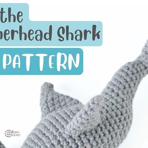 Elisa Sartori on Instagram: "NEW FREE PATTERN available on my website (click link in bio)! . If you like sharks, you’re gonna LOVE my new design!  The huggable size, the softness and warmth of this Hammerhead Shark is just amazing. Not to mention you can create your very own shark with the FREE instructions available on my blog! . As always, don’t forget that, for all of you needing an extra visual help, you can purchase the downloadable PDF (with more than 40 step-by-step pictures) on my Etsy, Ravelry and @amigurumidotcom pages!!!!!  . I hope you’ll enjoy this fun project! . . . #amigurumi #かぎ針編み #crochet#вязаниекрючком #crocheteveryday #harken #häkeln #uncinetto #hekle #crochê #tejer #virka #tığişi #ganchillo #örgü #crochetersofinstagram #instacrochet #freecrochetpattern #craftlif Crochet Hammerhead Shark Pattern Free, Hammerhead Shark Crochet Pattern Free, Crochet Hammerhead Shark, Crochet Ocean, Shark Crochet, Amigurumi Fish, Shark Pattern, Fish Sea, Hammerhead Shark